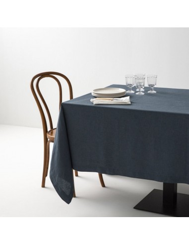 Washed linen tablecloth • Storm Blue meilleur choix