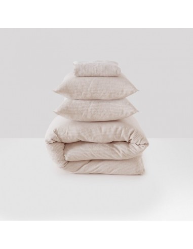 Washed linen bed set 190g/m² • White Stripes le des métaux précieux