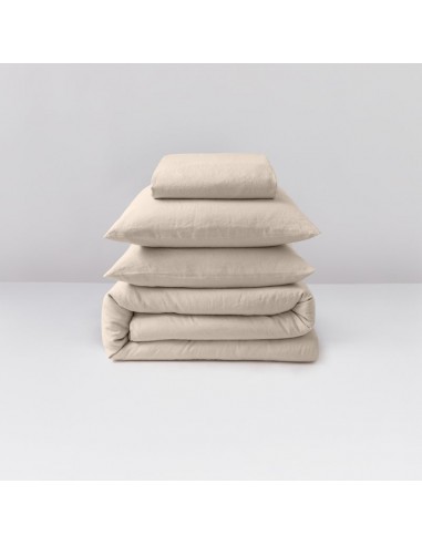 Washed linen bed set 190g/m² • Sand Beige livraison gratuite