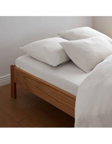 Fitted sheet in cotton gauze 185g/m² • White en ligne des produits 