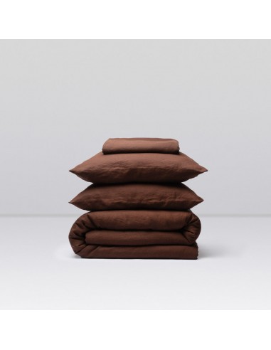 Washed linen bed set 190g/m² • Cocoa de technologie