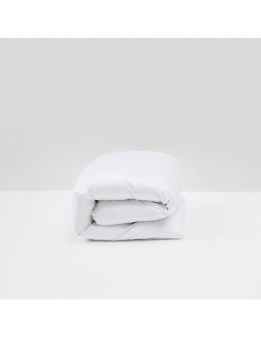 Housse de couette en satin coton égyptien • Blanc rembourrage situé sous