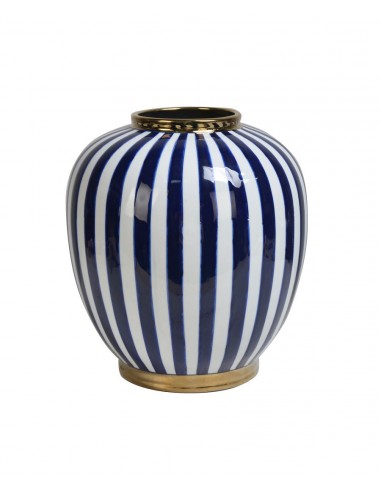 Vase Rayures Blanc et Bleu Profitez des Offres !