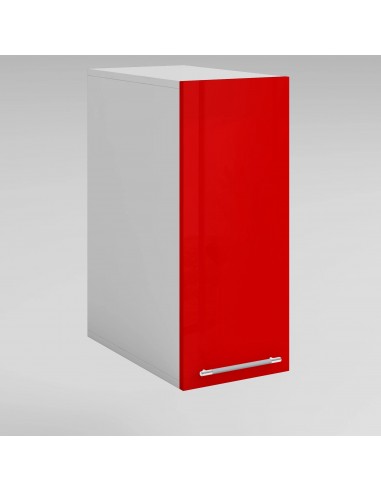 Meuble de cuisine haut rouge laqué 1 porte 2 étagères L 30 x H 72 cm l'évolution des habitudes 