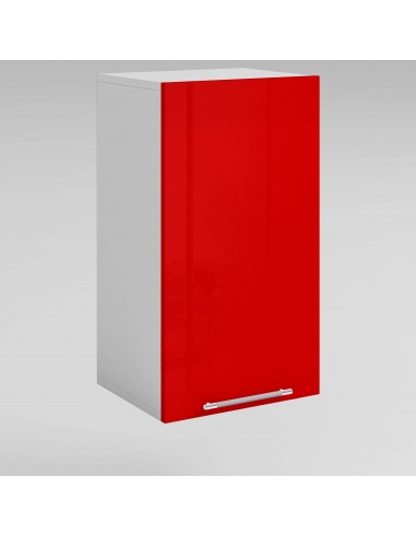 Meuble de cuisine haut rouge laqué 1 porte 2 étagère L 40 x H 72 cm outlet