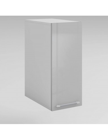 Meuble de cuisine haut gris laqué 1 porte 2 étagères L 30 x H 72 cm Comparez et commandez 