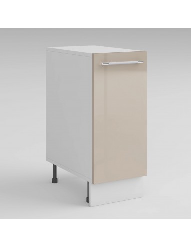 Meuble de cuisine bas taupe laqué 1 porte 1 étagère L 30 x H 72 cm ( Partie haute non couvert ) Découvrez la collection