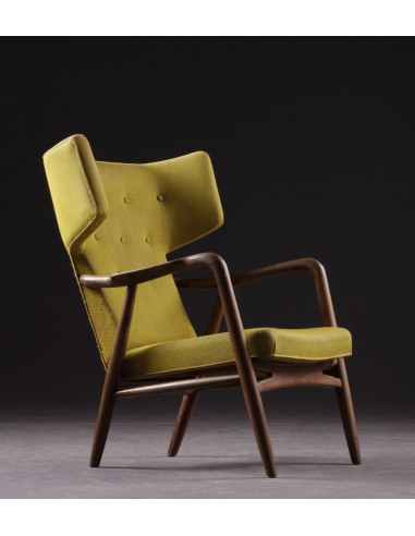 Wingback Armchairs by Eva Koppel for Slagelse Møbelværk, Denmark, 1947 Amélioration de cerveau avec