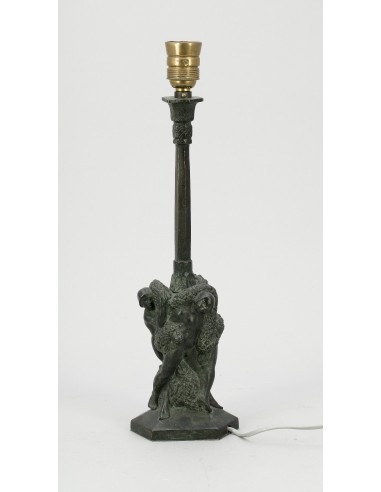 Unique Bronze table lamp by Ragnar Gellerstedt signed on base circa 1930 Sweden le concept de la Pate a emporter 