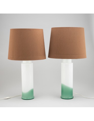 Pair of Glass Table Lamps by Luxus, Vittsjö Sweden 1970 Marked Par le système avancé 