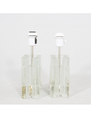 Crystal Blocks Table Lamps a Pair by Pukeberg, Sweden, 1970 ouvre sa boutique