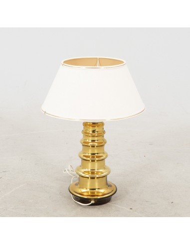 Golden glass lamp by Gustav Leek for Flygsfors, Sweden, 1960 en stock