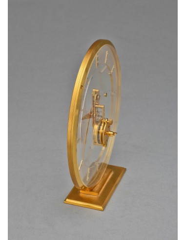 Jeager Lecoultre Rare Skeleton Clock Plexiglas and Brass. 8-Day Movement. Marked Jusqu'à 80% De Réduction