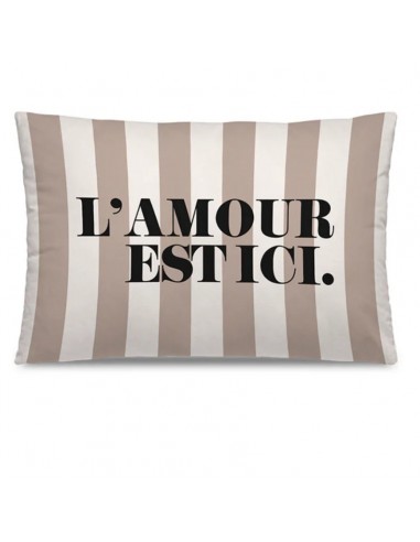 Coussin extérieur l’amour est ici 40x 60cm solde