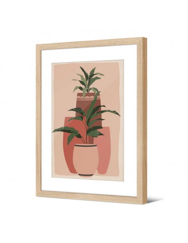 Cadre avec pots de plante verte 40x50 cm Véritable concentré