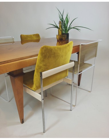 Vintage industriële velvet stoelen (per stuk) Comparez plus de prix