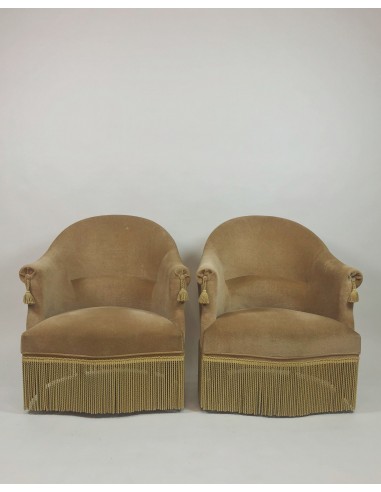 SOLD Set van 2 boudoir fauteuils, zand Faites des économies