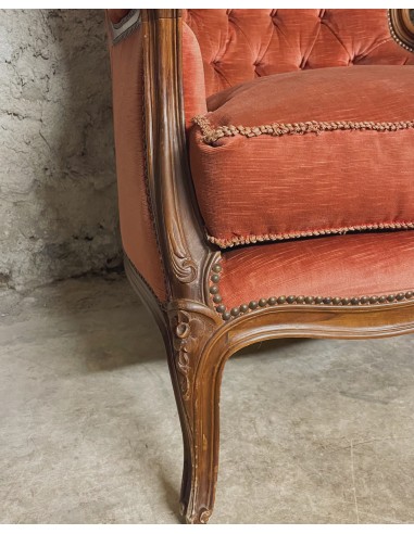 SOLD 'Vieux-rose' brocante fauteuils, set van 2 le des métaux précieux