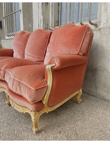 SOLD - Roze velours brocante driezitter les ligaments