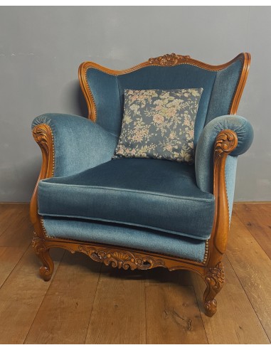 SOLD - Koningsblauwe fauteuil 50-70% off 