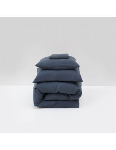 Washed linen bed set 190g/m² • Storm Blue prix