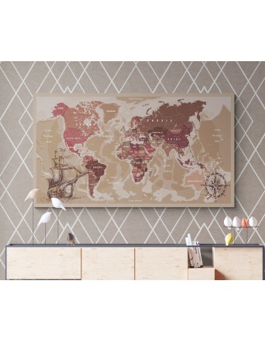 Carte monde tableau déco ouvre sa boutique