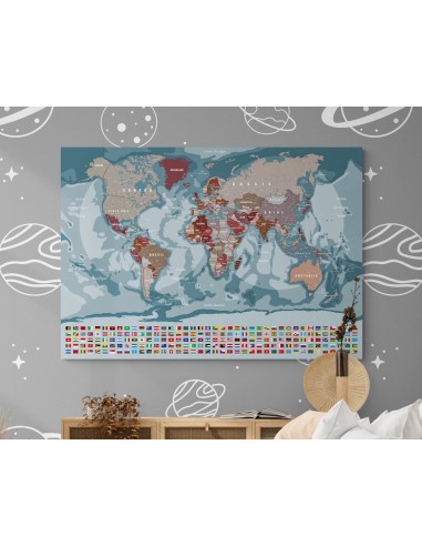 Planisphère mural en français commande en ligne