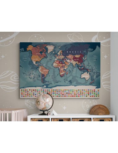 Carte monde déco murale shop