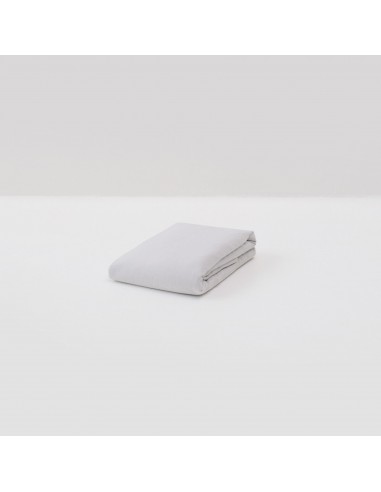 Washed linen fitted sheet 190g/m² • Pebble Grey soldes