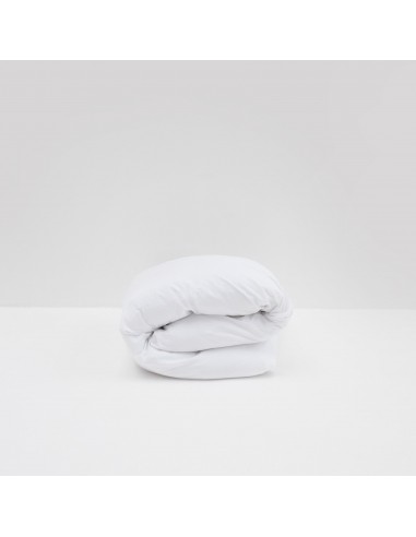 120 thread count washed cotton percale duvet cover • White de votre