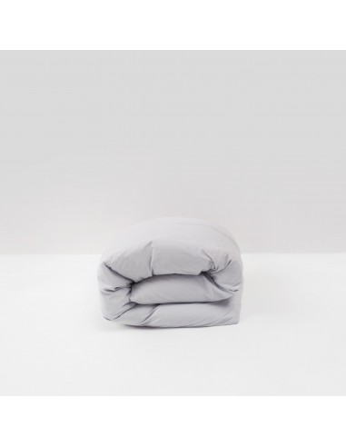 120 thread washed cotton percale duvet cover • Pebble Grey pas chere