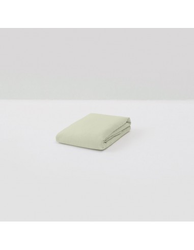 Washed linen fitted sheet 190g/m² • Sage Green pas cher 