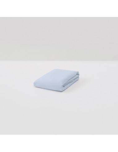 Washed linen fitted sheet 190g/m² • Glacier Blue pas cher chine